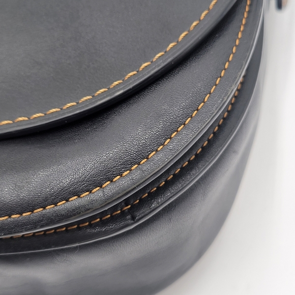 Coach 1941 Glovetanned Leather Saddle Bag, Black - Picture 5 of 16